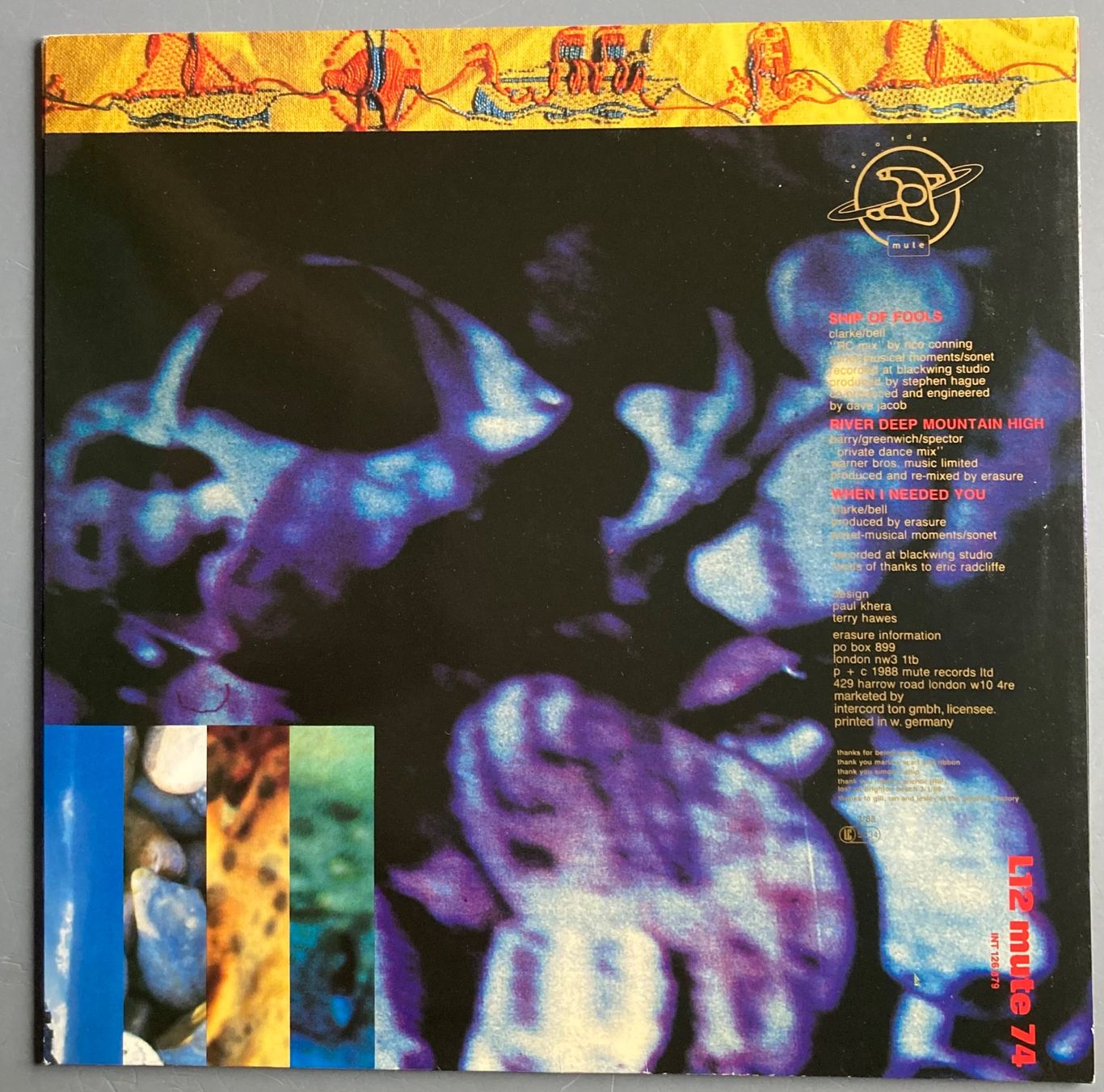 Dischi in vinile: ERASURE - SHIP OF FOOLS – Usato da Poliez-Pittet venduto da Newtown-Records 2