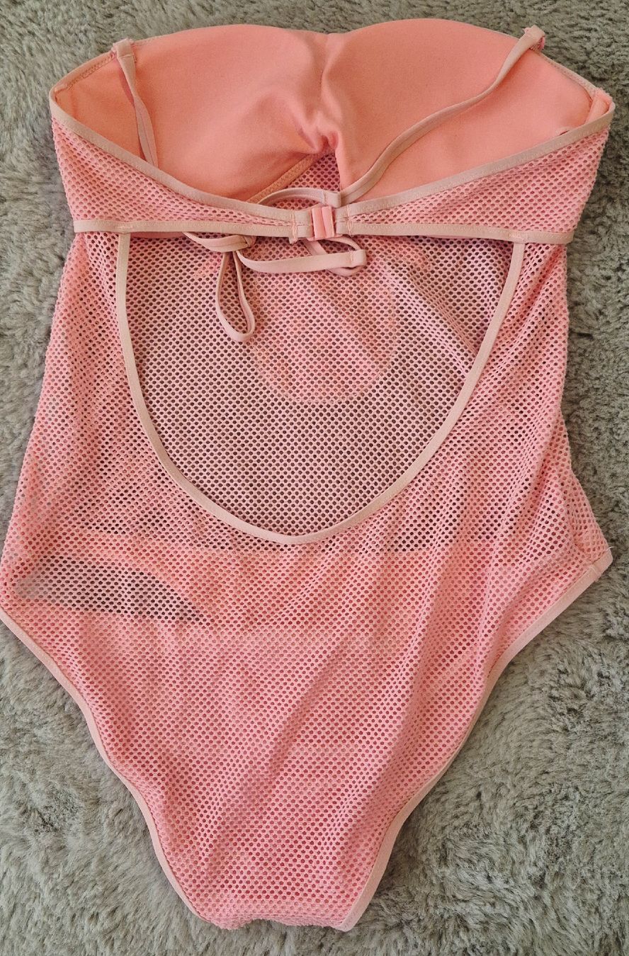 Costumi da bagno & Bikini: Maillot de bain rose pamplemousse, ananas pailleté, S/M – Usato da Le Locle venduto da Arya4 1