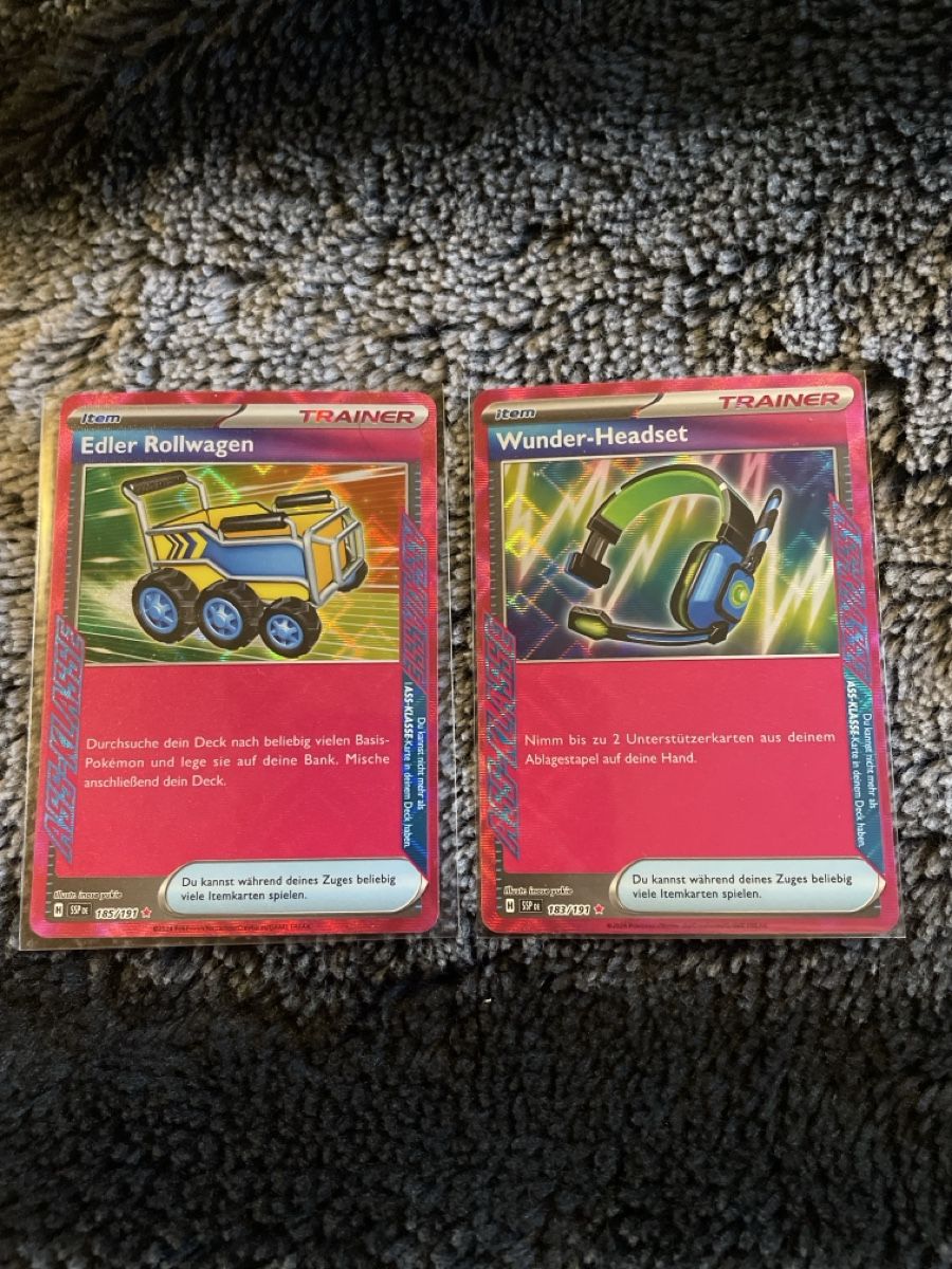 Pokémon Carte collezionabili: Pokemon Karten: Edler Rollwagen & Wunder-Headset – Usato da Rothenburg venduto da ana_yhq7