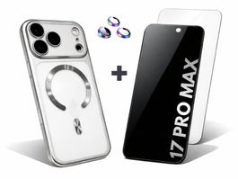 Coque luxe iPhone 17 PRO MAX + 2 glass transparent + privacy