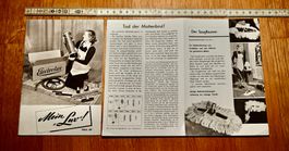 30/40er JAHRE Electrolux Modell 36 Broschüre SCHWEIZ