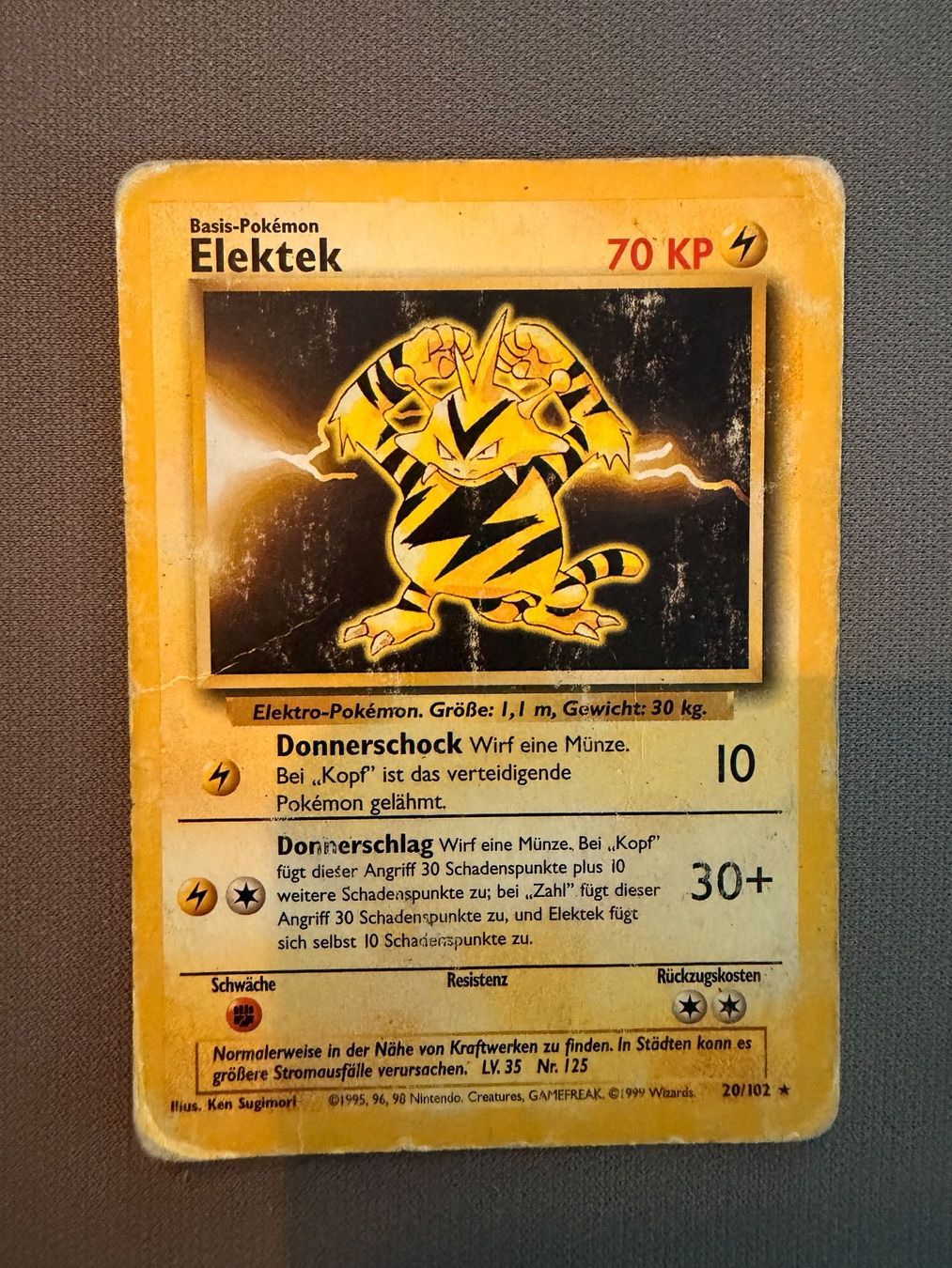 Pokémon Sammelbilder & Trading cards: Pokemon Elektek 20 / 102 – Gebraucht aus untersiggenthal von stephanymar