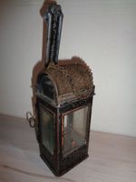 LAMPE LATERNE ANTIK MILITÄR KERZENLAMPE ORIGINAL ALT