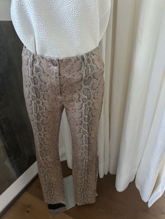 Marc Cain Hose Schlangenmuster beige braun Grösse N2