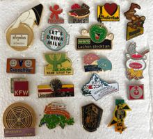 Ansteckpins: Konvolut, 19 Stück