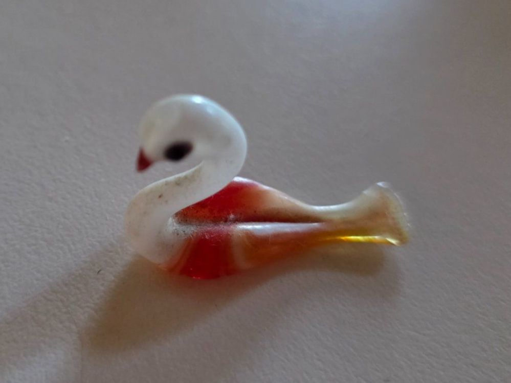 Figuren: farbige Glas Ente 3,6 cm Schwan Figur – Gebraucht aus Walterswil BE von Lonitti 3