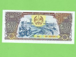 Laos Banknote 500 Kip, 1988, unzirkuliert, Rarität