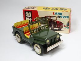 Vintage Blechauto Jeep Land Rover Friktion