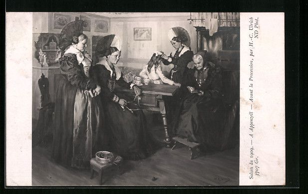 Cartes postales: Appenzell, Salon de 1909, Avant la Proce – D'occasion à Berlin par bartko-reher