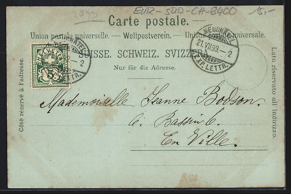 Cartes postales: Mondschein-Lithographie Winterthur, Bahn – D'occasion à Berlin par bartko-reher 1