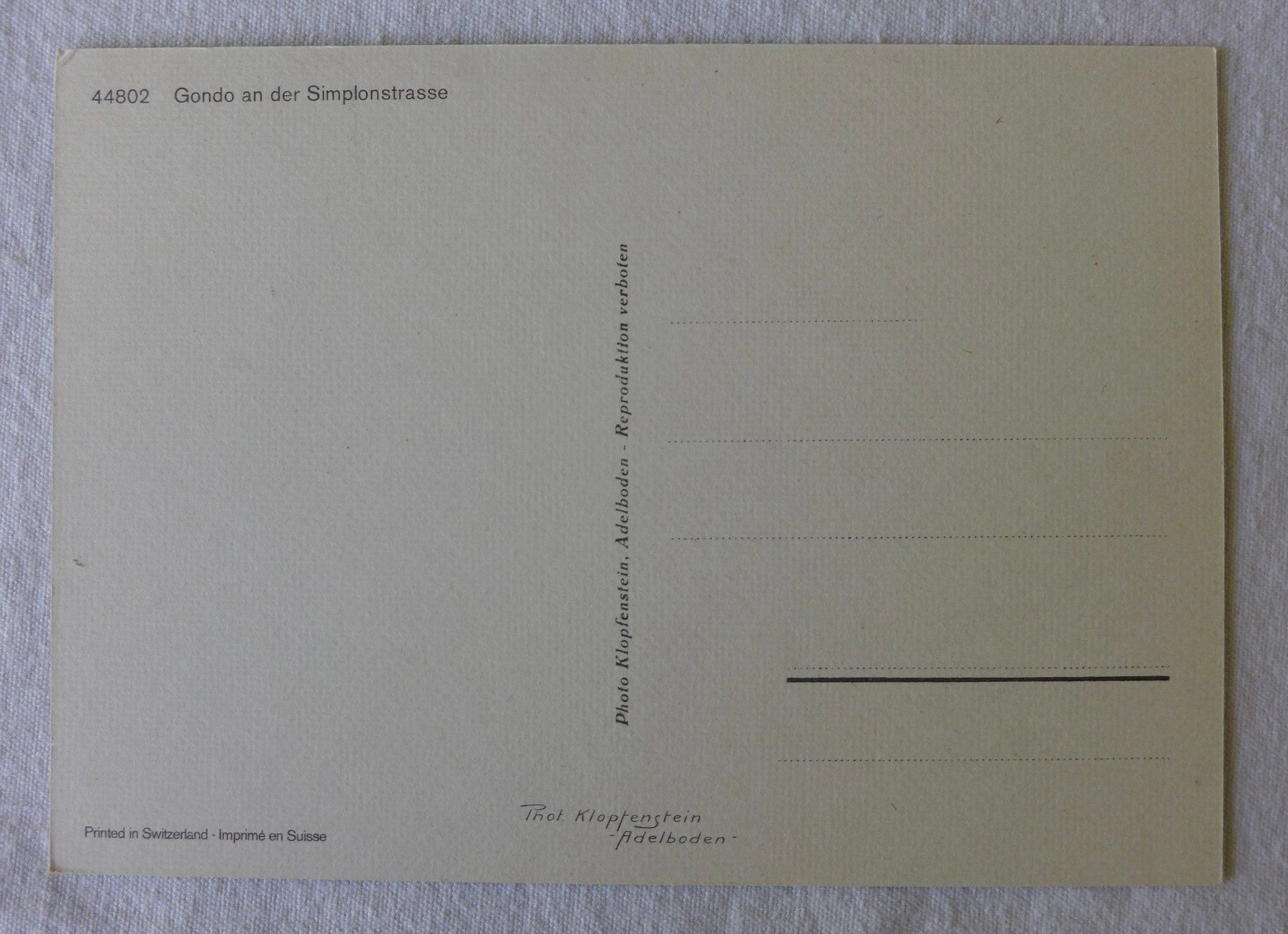 Cartoline postali: AK GONDO VS, Dorfansicht – Usato da Wallisellen venduto da aloa09 1