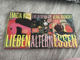 3 Bücher: Lieben, Altern, Essen. Top Zustand!