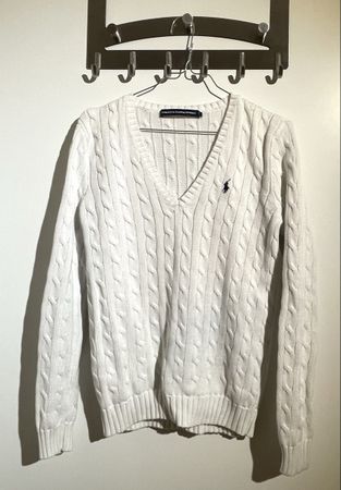 Polo Ralph Lauren Pullover Jumper Zopfmuster Oberteil Damen