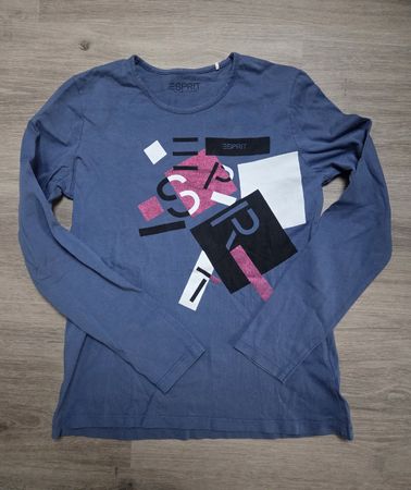 Langarmshirt blau mit Motiv Gr.176