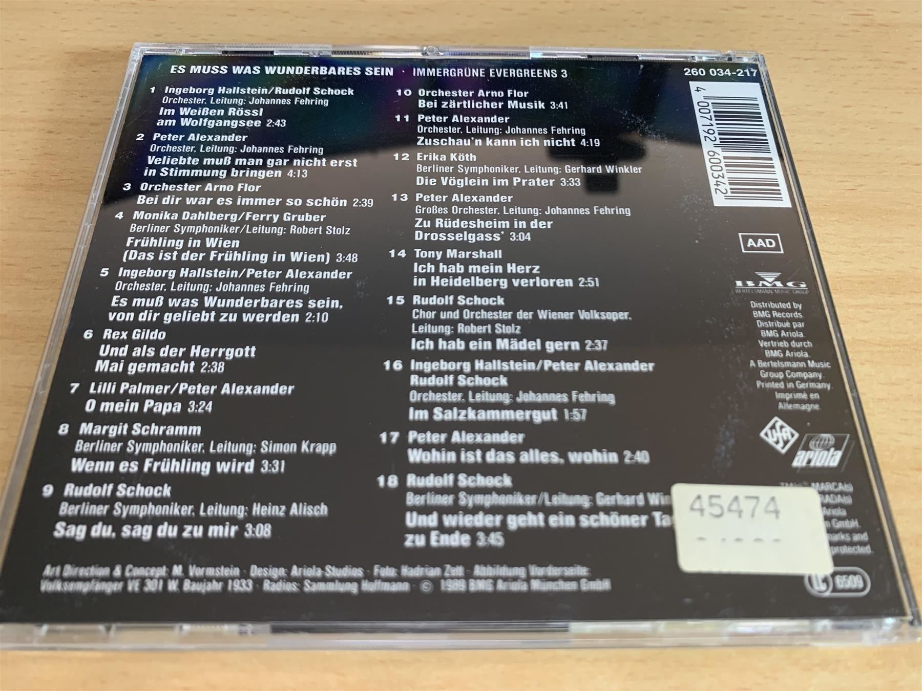 CD: Es Muss Was Wunderbares Sein Evergreens 3 – Usato da Rikon im Tösstal venduto da Alpenmutz 1