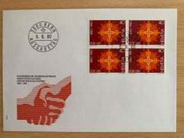 SGB USS 1880-1980 Ersttagsbrief 4er Block