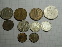 10 x Russland div Werte ab 1965