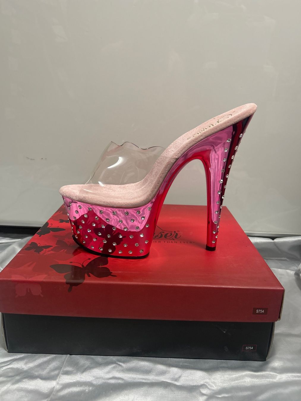 Scarpe da donna: Pleaser Platform Plateau Heels Pink Gr 40 Neu – Nuovo e nell'imballaggio originale da Regensdorf venduto da Spyke55