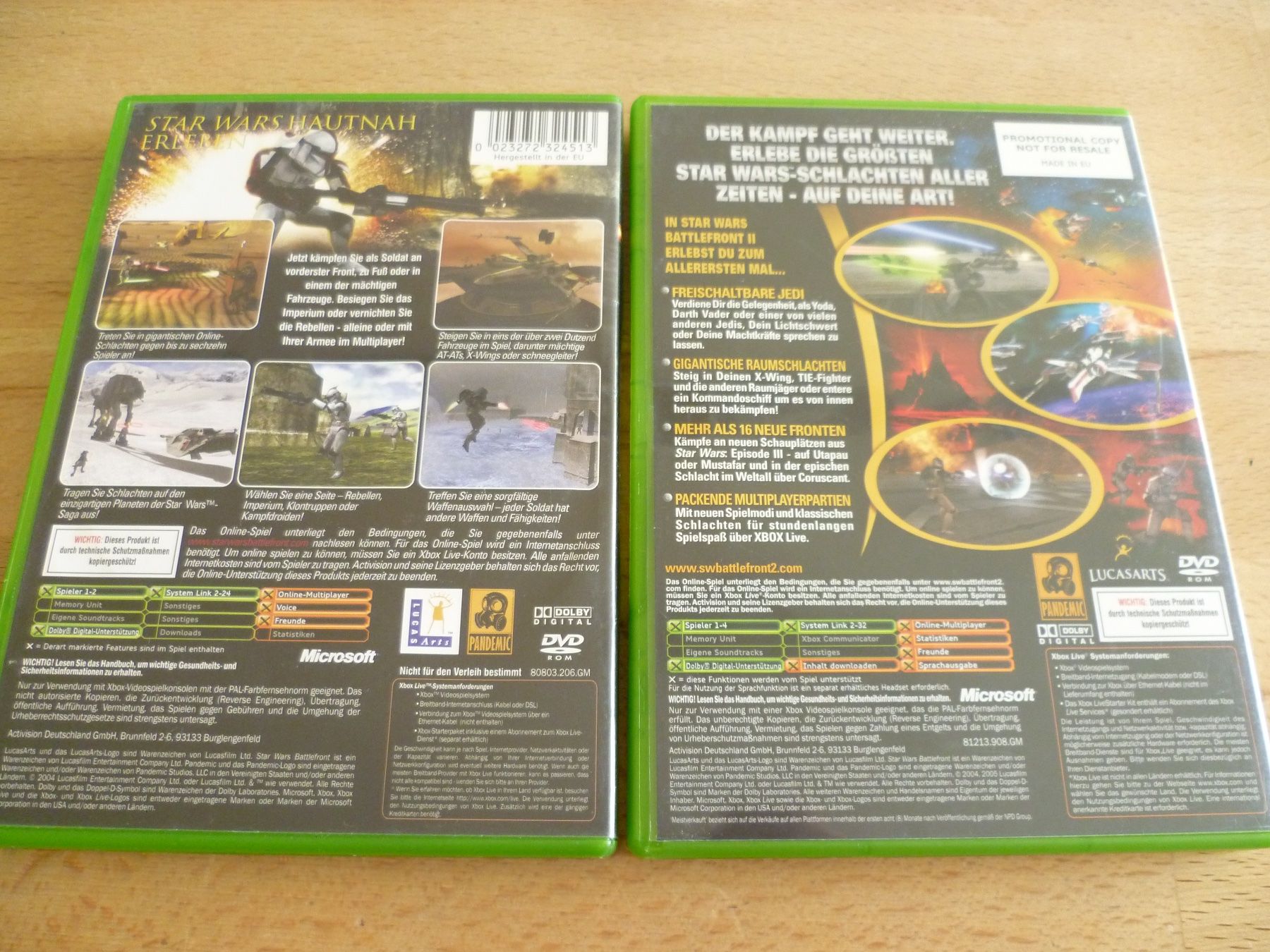 Nintendo Spiele: Star Wars Battlefront + Star Wars Battlefront II - Xbox – Gebraucht aus Thalwil von ranx 2