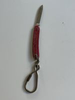 Taschenmesser rot mit Karabiner gebraucht(2S4)