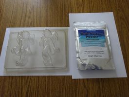 Gipsform mit 2 Engel & 500 gr. Giesspulver !