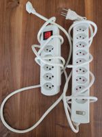 Mehrfachsteckleiste 230 V mit Schalter weiss 2 Stk