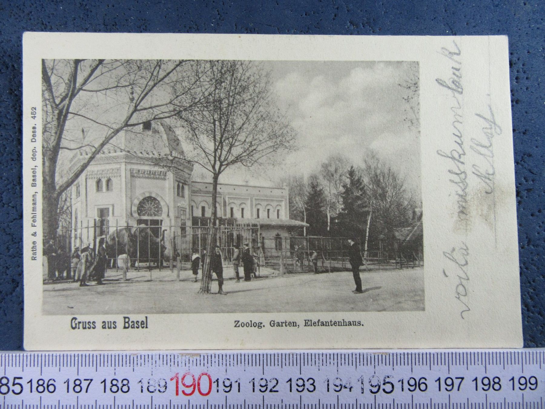 Ansichtskarten: BASEL 1901 ELEFANTENHAUS BELEBT AK-BS – Gebraucht aus Ettingen von Hausi4711