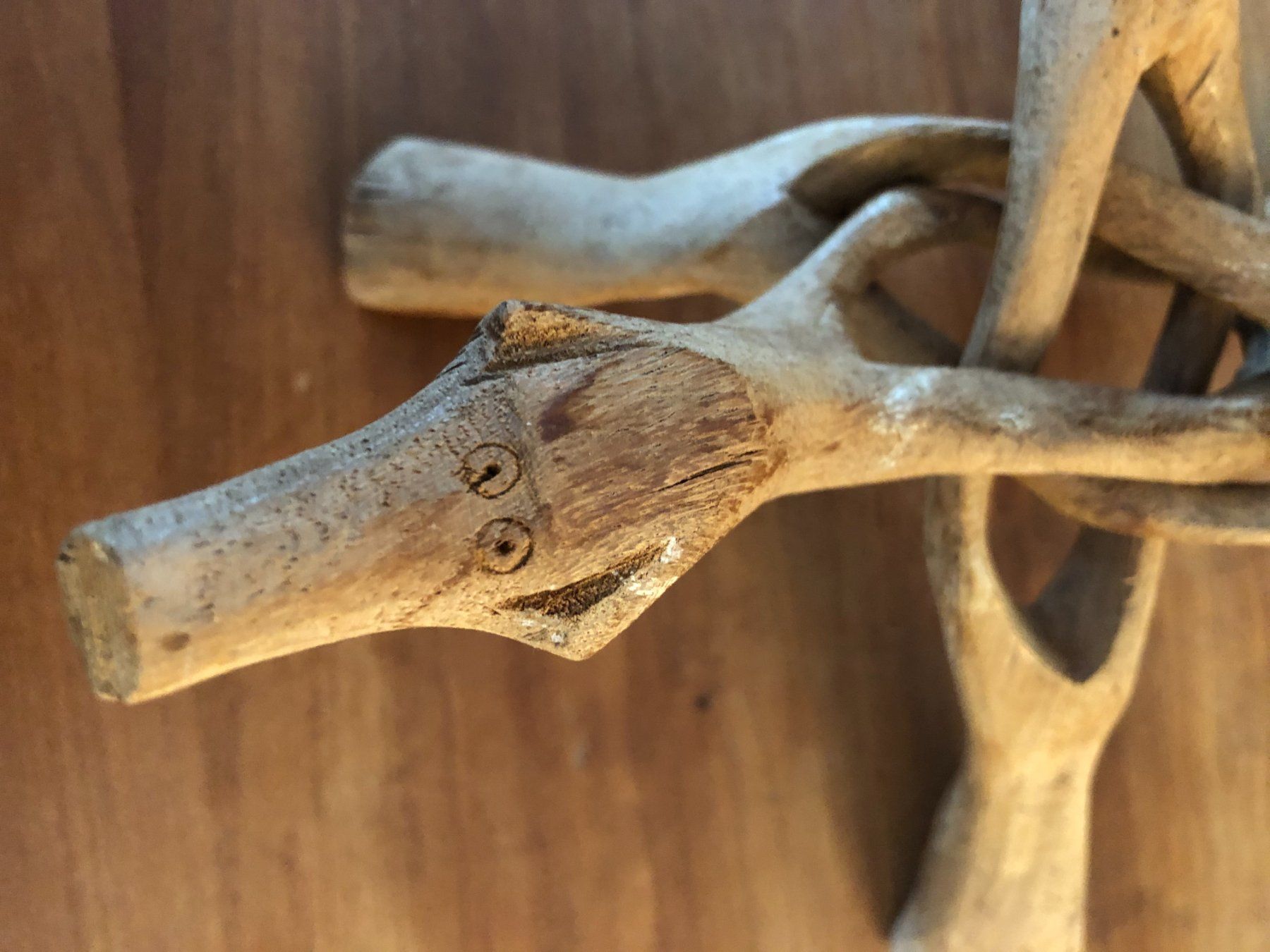 Ciotole: Dreibeinhalter aus Holz mit Messingschale – Usato da Samstagern venduto da TAAF 6