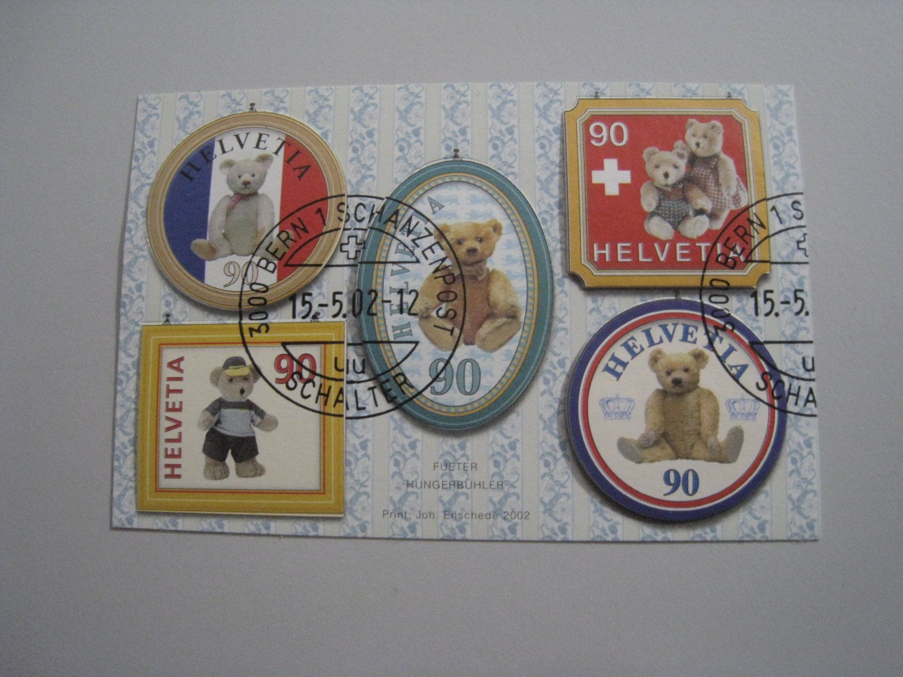 Tutti i francobolli: Teddybär Briefmarken  sauberer Stempel  2002 – Usato da Aarwangen venduto da Pinsel7890