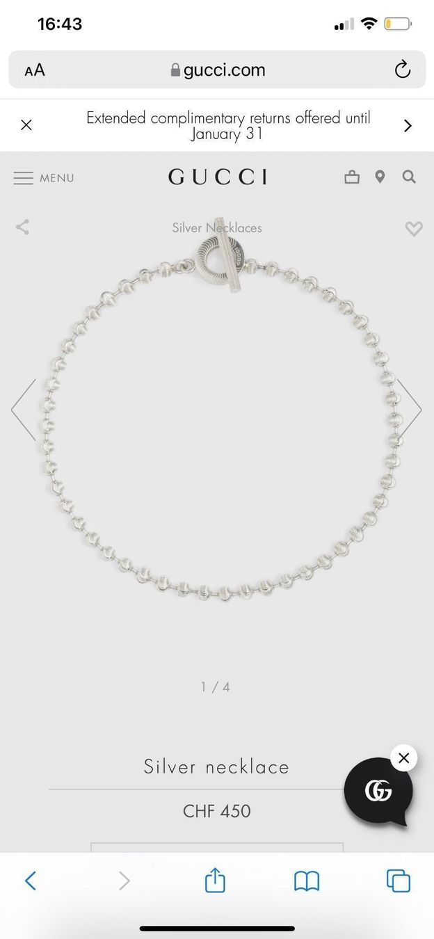 Gucci Catenine: Gucci Halskette – Usato da Glattbrugg venduto da A.S.90 5