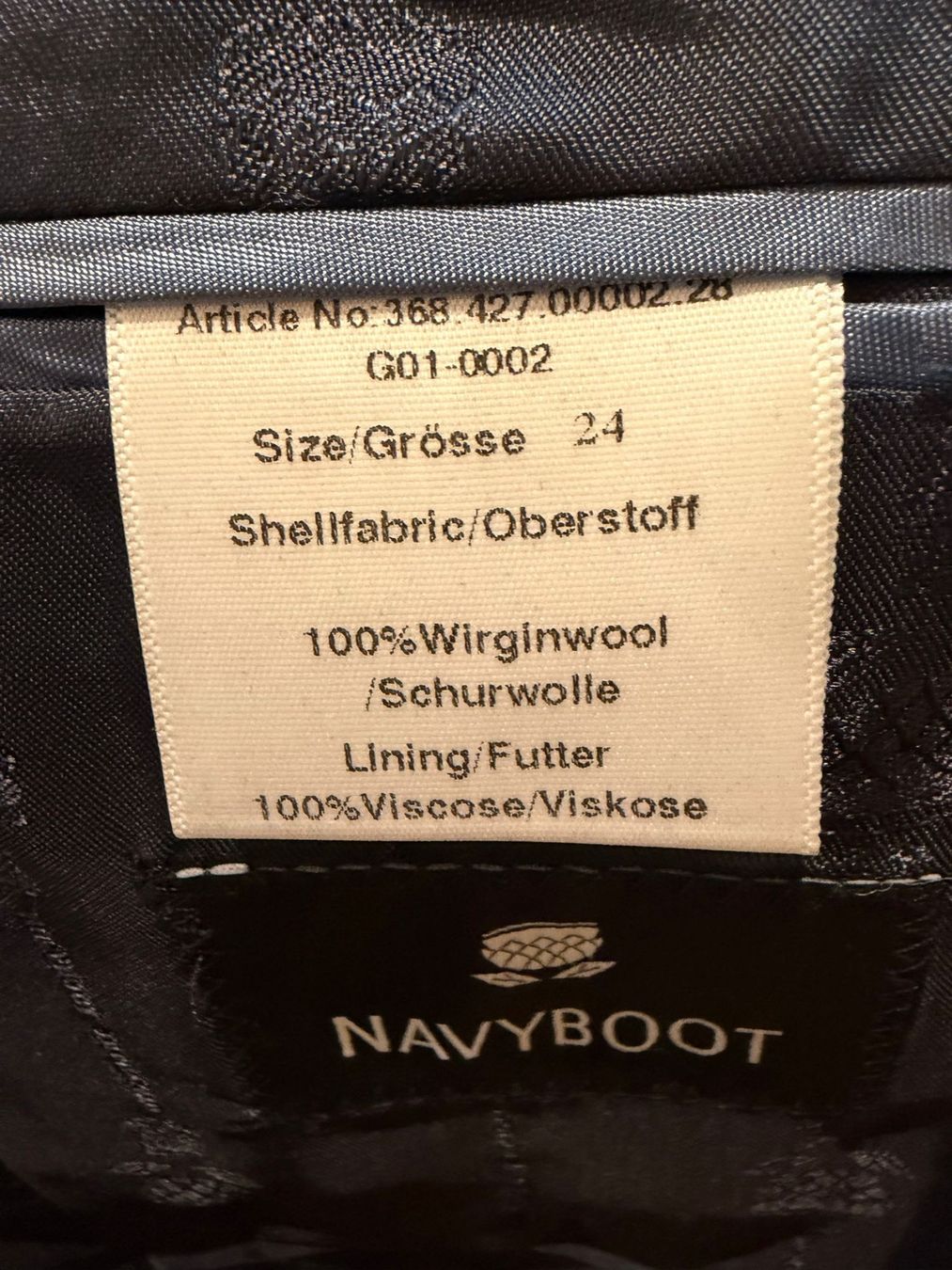 Navyboot Completi: Navyboot Anzug, Grösse 24, 100 % Schurwolle – Usato da Zürich venduto da zoe_z 2