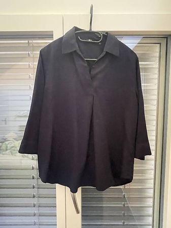 Damenbluse uniqlo dunkelblau