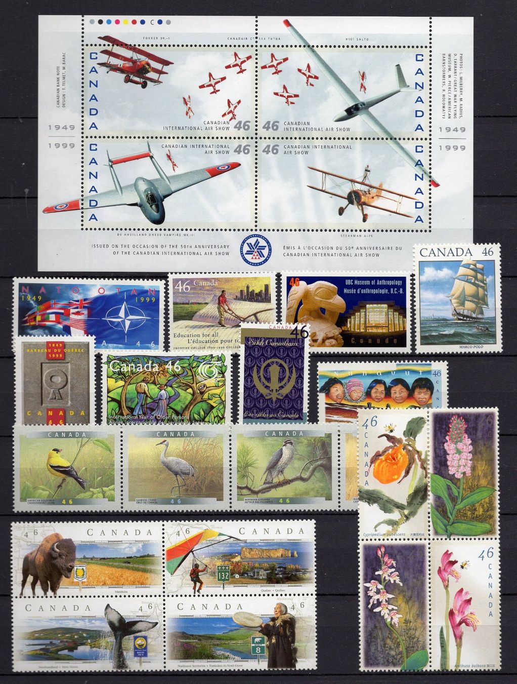 Tutti i francobolli: R6428  /  CANADA 1999  neufs XX – Nuovo (secondo la descrizione) da Ste-Croix venduto da MONT-TAGNAC 1