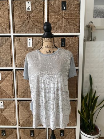 Velvet Shirt, silver grey, size XL