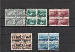 PP-Viererblocksatz, ET gestempelt am 1.6.1955 in Rapperswil