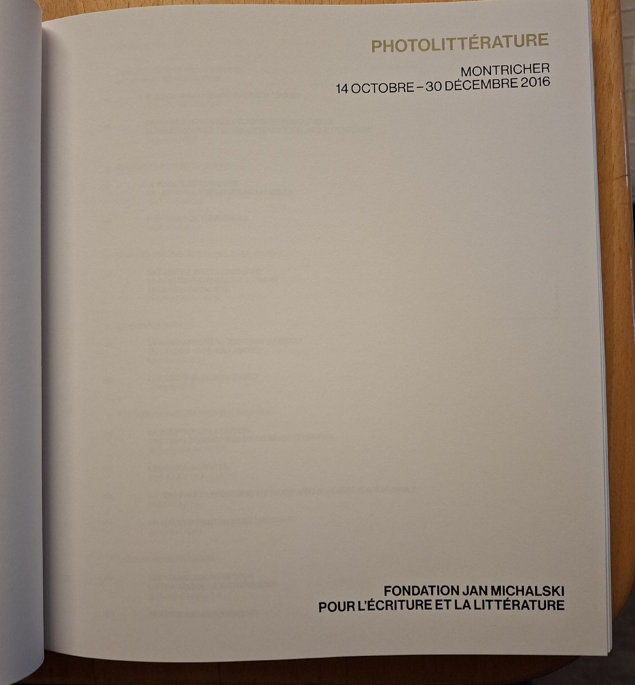 Libri: Fondation Jan Michalski Stiftung Montricher 2016 – Usato da Niederglatt ZH venduto da Siegfried67 2