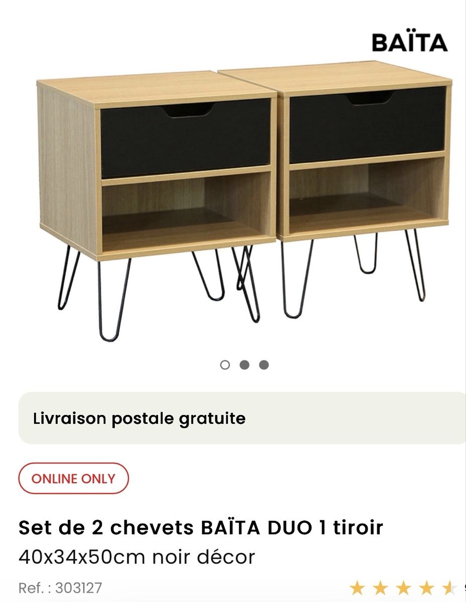 Nachttische: Set 2 tables chevet effet bois – Gebraucht aus Hauterive NE von giu_s 2