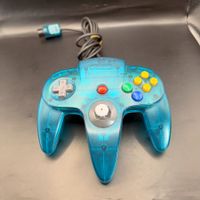 Original Nintendo 64 Controller Transparent Blau / Türkis