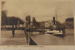 GENÈVE - Le Débarcadère du Jardin Anglais - Bateau à vapeur