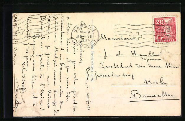 Cartoline postali: Baden, Teilansicht mit Brückengebäude  – Usato da Berlin venduto da bartko-reher 1