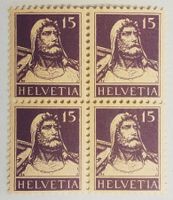 4303) 128a, Tell stumpfviolett im 4-Block postfrisch Kt. 240