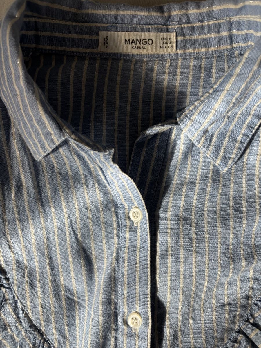 Mango Camicette: Chemise Mango rayée bleu taille S – Usato da Lausanne venduto da LILI0125 2