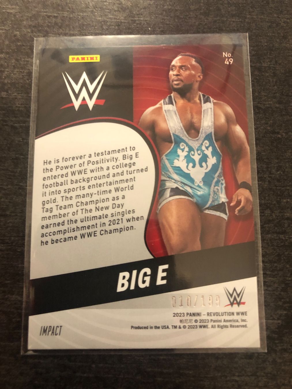 Topps Sammelbilder & Trading cards: Panini Revolution WWE Big E /199 – Gebraucht aus Wangenried von Garagara 1