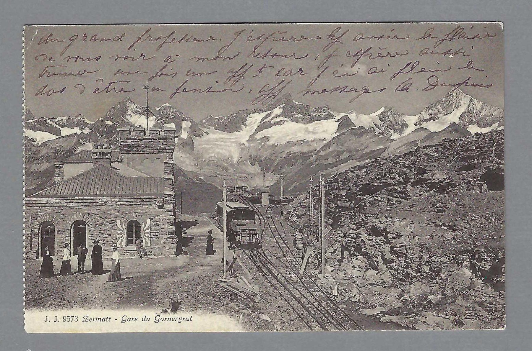 Cartoline postali: 1920, ZERMATT, GARE DU GORNERGRAT, TRAIN – Usato da Pura venduto da ulisse1957