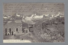 1920, ZERMATT, GARE DU GORNERGRAT, TRAIN