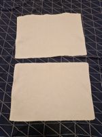 2x Tischsets Baumwolle hellbeige gerippt