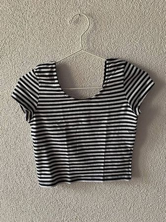 Streifen Shirt schwarz/weiss