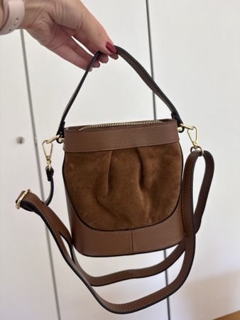 Sac à main en cuir Made in Italy – Marron
