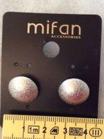 OHRRING/ OHRSTECKER /OHRRINGE RUND SILBRIG *neu*