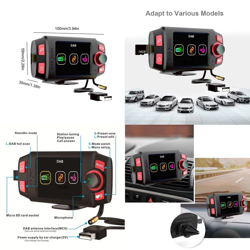 Adattatori: DAB+ Empfänger mit Bluetooth Freisprechfunktion Aux – Nuovo e nell'imballaggio originale da Chiasso venduto da online.shop 4